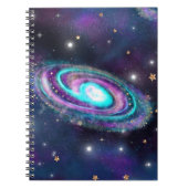 Milky Way Galaxy | Kosmische blauwe Paarse roze gl Notitieboek (Voorkant)