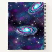 Milky Way Galaxy | Kosmische blauwe Paarse roze gl Notitieboek (Achterkant)