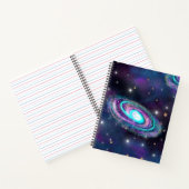 Milky Way Galaxy | Kosmische blauwe Paarse roze gl Notitieboek (Binnen)