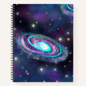 Milky Way Galaxy | Kosmische blauwe Paarse roze gl Notitieboek (Voorkant)