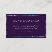 Milky Way Galaxy | Kosmische blauwe Paarse roze gl Visitekaartje (Achterkant)