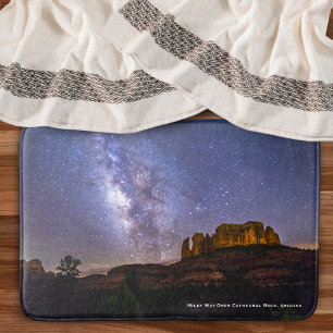 Milky Way Galaxy Over Cathedral Rock, Arizona Badmat