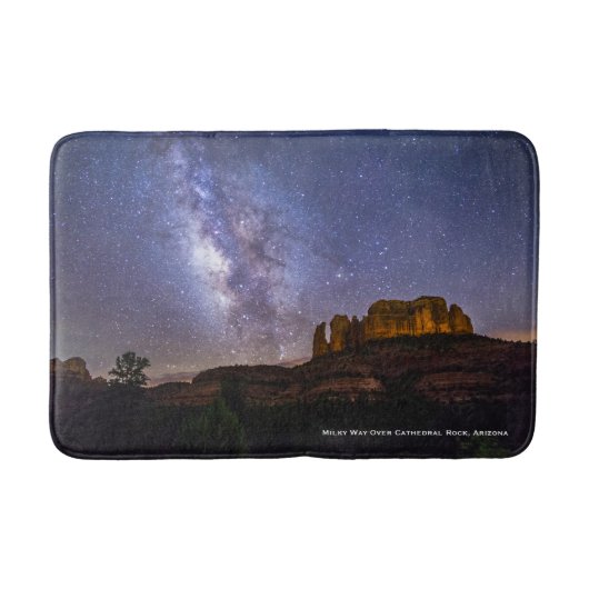 Milky Way Galaxy Over Cathedral Rock, Arizona Badmat (Voorkant)