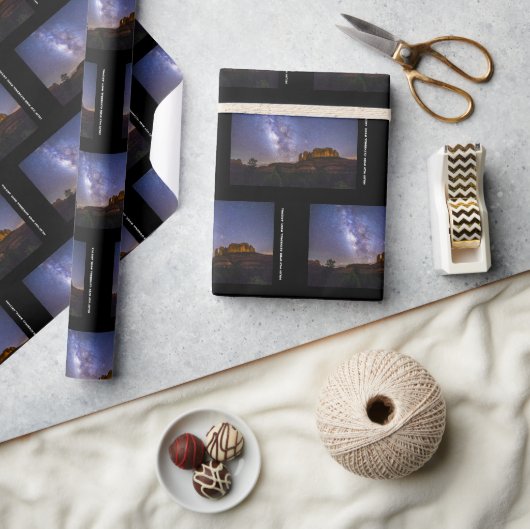 Milky Way Galaxy Over Cathedral Rock, Arizona Cadeaupapier (Crafts)