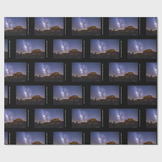 Milky Way Galaxy Over Cathedral Rock, Arizona Cadeaupapier (Vlak)