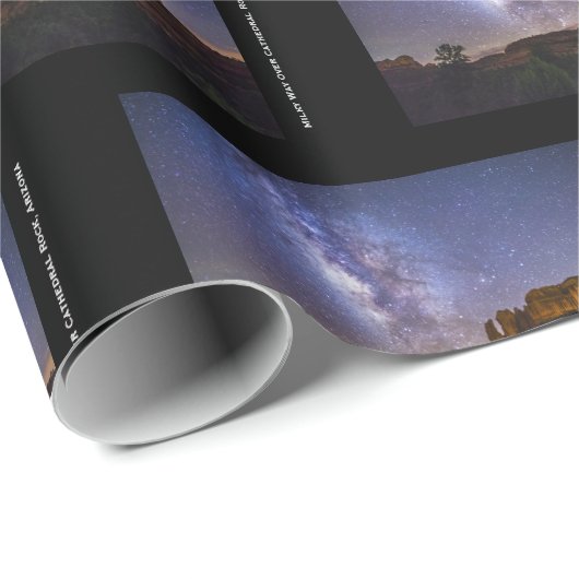 Milky Way Galaxy Over Cathedral Rock, Arizona Cadeaupapier (Rol Hoek)