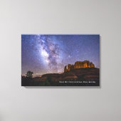 Milky Way Galaxy Over Cathedral Rock, Arizona Canvas Afdruk (Voorkant)