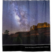 Milky Way Galaxy Over Cathedral Rock, Arizona Douchegordijn (Voorkant)