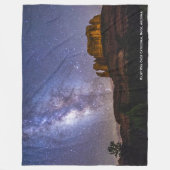 Milky Way Galaxy Over Cathedral Rock, Arizona Fleece Deken (Voorkant)