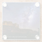 Milky Way Galaxy Over Cathedral Rock, Arizona Glazen Onderzetter (Achterkant)