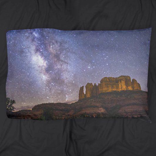 Milky Way Galaxy Over Cathedral Rock, Arizona Kussensloop