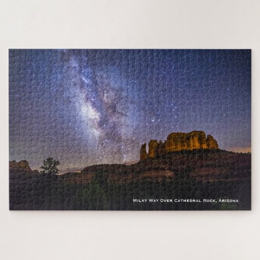 Milky Way Galaxy Over Cathedral Rock, Arizona Legpuzzel (Horizontaal)