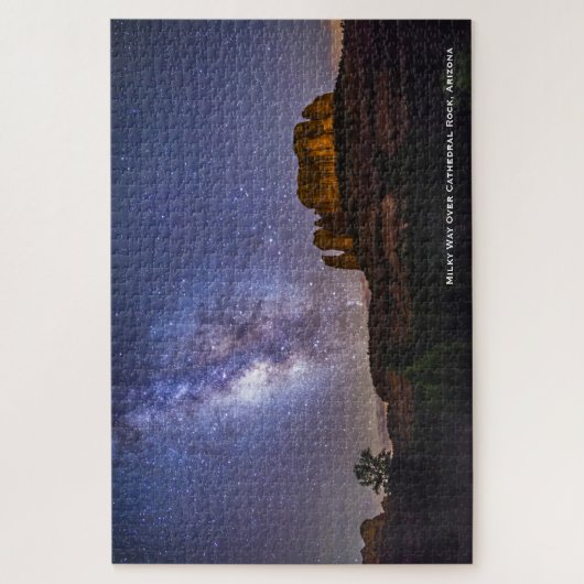 Milky Way Galaxy Over Cathedral Rock, Arizona Legpuzzel (Verticaal)