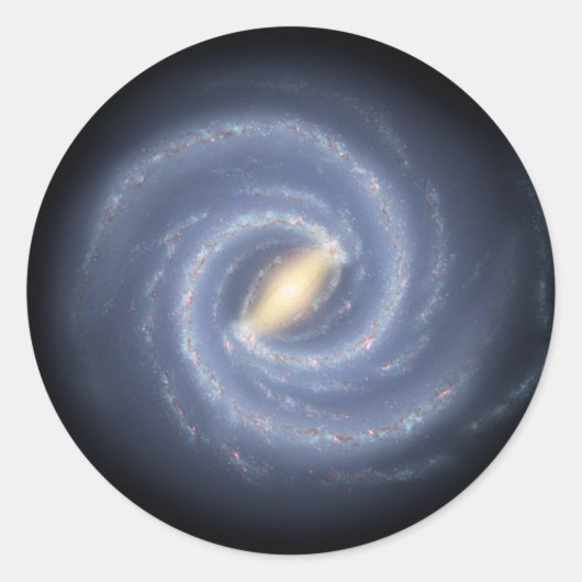 Milky Way Galaxy Ronde Sticker (Voorkant)