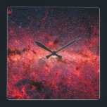 Milky Way Galaxy Vierkante Klok<br><div class="desc">Honderdduizenden sterren werden in de draaiknop van ons spiraalmelkwegstelsel gekropen. Mooie galaxfoto en een prachtig voorbeeld van ruimtefotografie.</div>