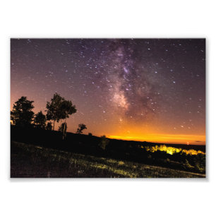 Milky Way, gezien van Silver Lake, Michigan Foto Afdruk