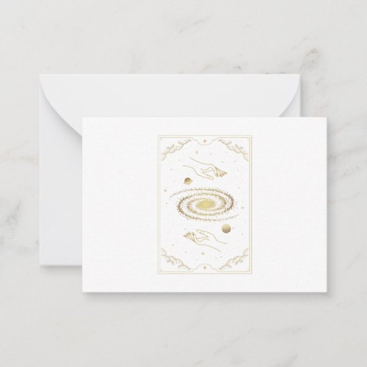 Milky Way Hands Tarot Card Notitiekaartje (Voorkant)