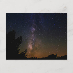 Milky Way night sky, California Briefkaart