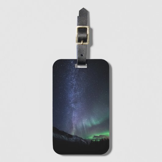 Milky Way Northern Lights Bagagelabel (Voorkant (verticaal))