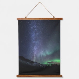 Milky Way Northern Lights Hangend Wandkleed