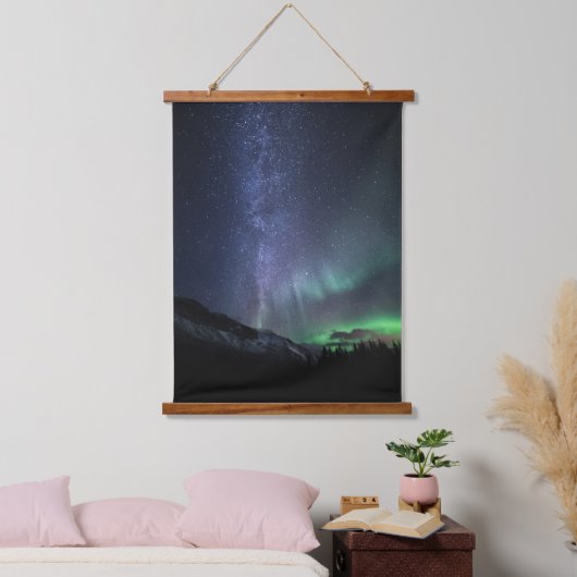 Milky Way Northern Lights Hangend Wandkleed (Slaapkamer)