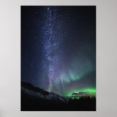 Milky Way Northern Lights Poster (Voorkant)