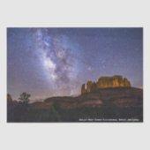 Milky Way Over Cathedral Rock, Arizona Decoupage Tissuepapier (Voorkant)