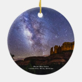 Milky Way Over Cathedral Rock, Arizona Kerstmis Keramisch Ornament (Achterkant)