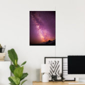 Milky Way | Over the Shoulder of Mt. Rainier Poster (Thuiskantoor)