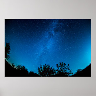 Milky way starry sky star poster