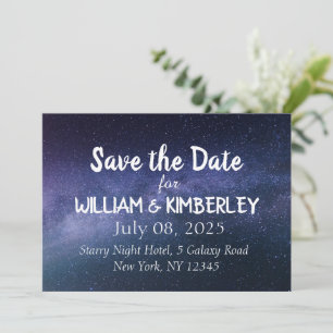 Milky Way Stars Galaxy Elegant Wedding Save Save The Date