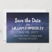Milky Way Stars Galaxy Elegant Wedding Save The Date (Voorkant)
