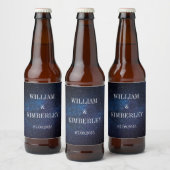 Milky Way Stars Sky Galaxy Elegant Wedding Bier Etiket (Flessen)