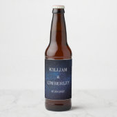 Milky Way Stars Sky Galaxy Elegant Wedding Bier Etiket (Voorkant)
