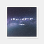 Milky Way Stars Sky Galaxy Elegant Wedding Napkin Servet (Voorkant)