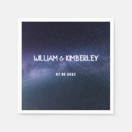 Milky Way Stars Sky Galaxy Elegant Wedding Napkin Servet