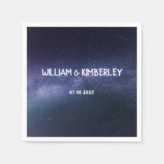 Milky Way Stars Sky Galaxy Elegant Wedding Napkin Servet (Voorkant)