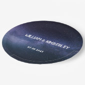 Milky Way Stars Sky Galaxy Elegant Wedding Paper P Papieren Bordje (Gekanteld)