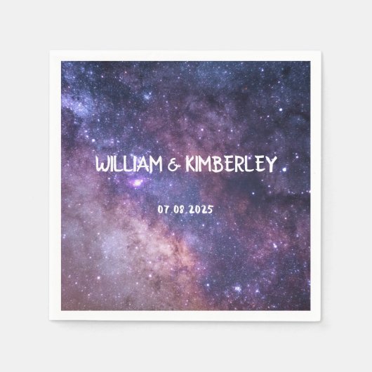 Milky Way Stars Sky Galaxy Elegant Wedding Servet (Voorkant)