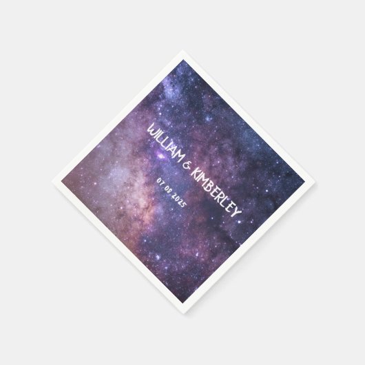 Milky Way Stars Sky Galaxy Elegant Wedding Servet (Hoek)
