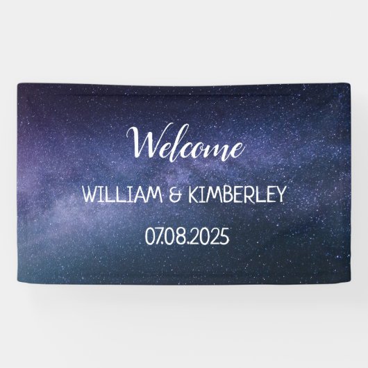 Milky Way Stars Sky Galaxy Elegant Wedding Spandoek (Horizontaal)