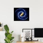Milky Way Stars Spiral Galaxy Poster (Thuiskantoor)