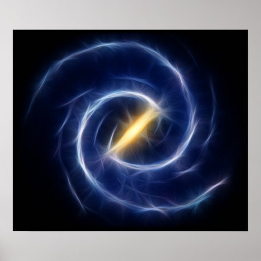 Milky Way Stars Spiral Galaxy Poster (Voorkant)