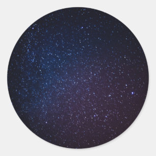 Milky Way sterren night sky Ronde Sticker