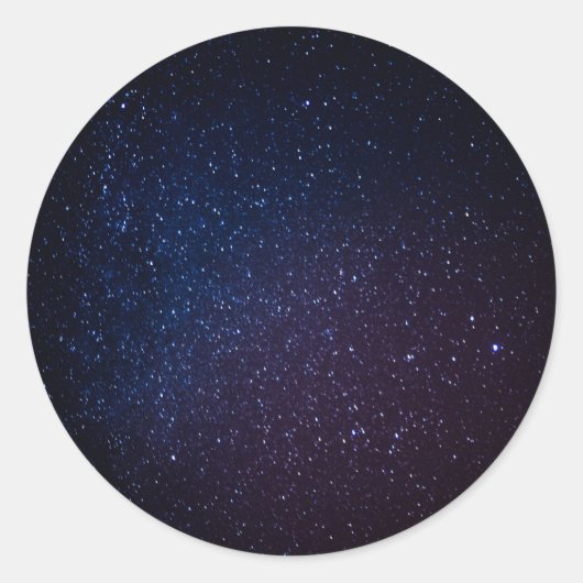 Milky Way sterren night sky Ronde Sticker (Voorkant)