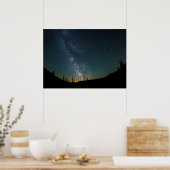 Milkyway bij nacht poster (Keuken)