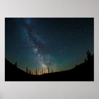 Milkyway bij nacht poster