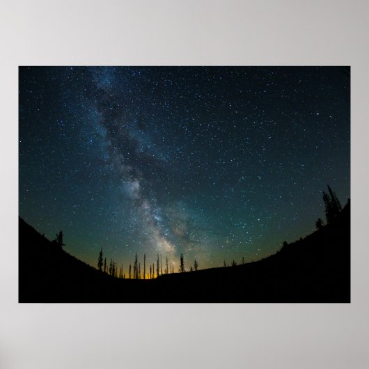 Milkyway bij nacht poster (Voorkant)