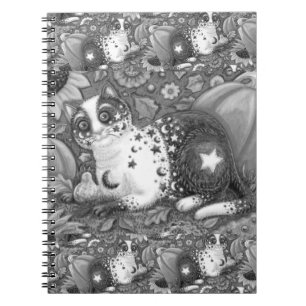 MILKYWAY, EEN MYSTISCHE HALLOWEEN CAT, MOON EN STA NOTITIEBOEK