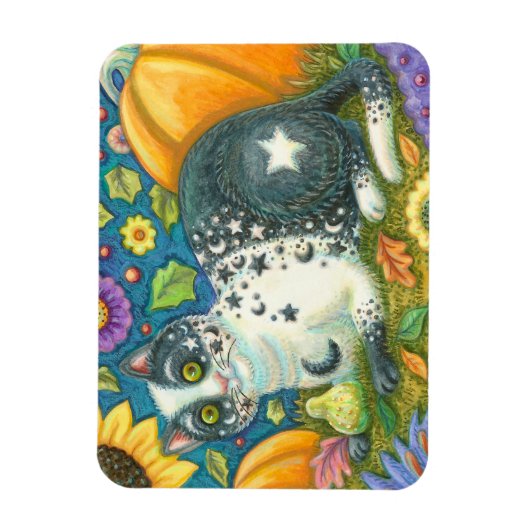 MILKYWAY HALLOWEEN MYSTICAL CAT MAGNET MAGNEET (Verticaal)